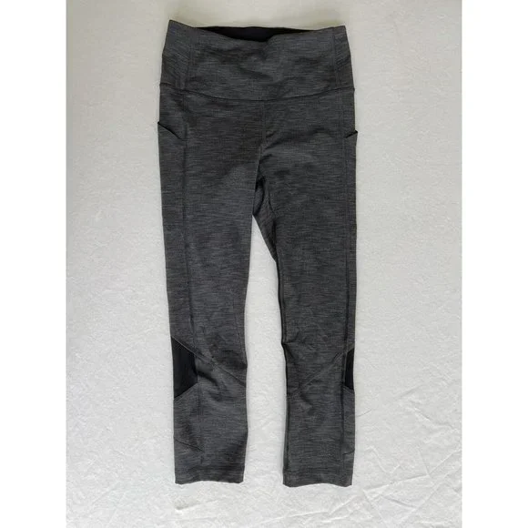 Lululemon Pace Rival High-rise Crop 22” Size 4 Gray Black - Picture 5 of 7